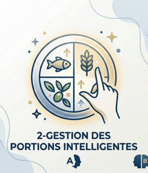 Fini de peser chaque grain de riz. Notre approche vous apprend à structurer vos assiettes selon votre profil (A ou B) pour une satiété durable sans frustration.